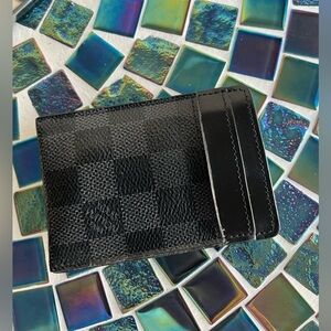 Original Louis Vuitton card holder with bill clip